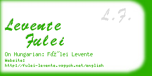 levente fulei business card